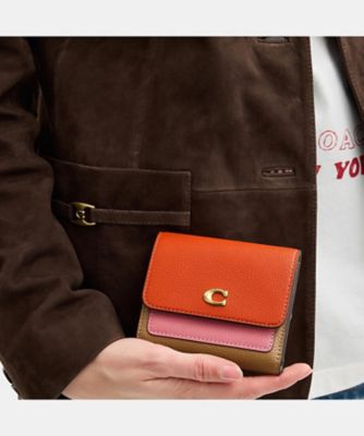 カラーブロックが魅力♪【Coach】ミラ スモール フラップ財布 ミラ ロング フラップ ウォレット・カラーブロック | COACH